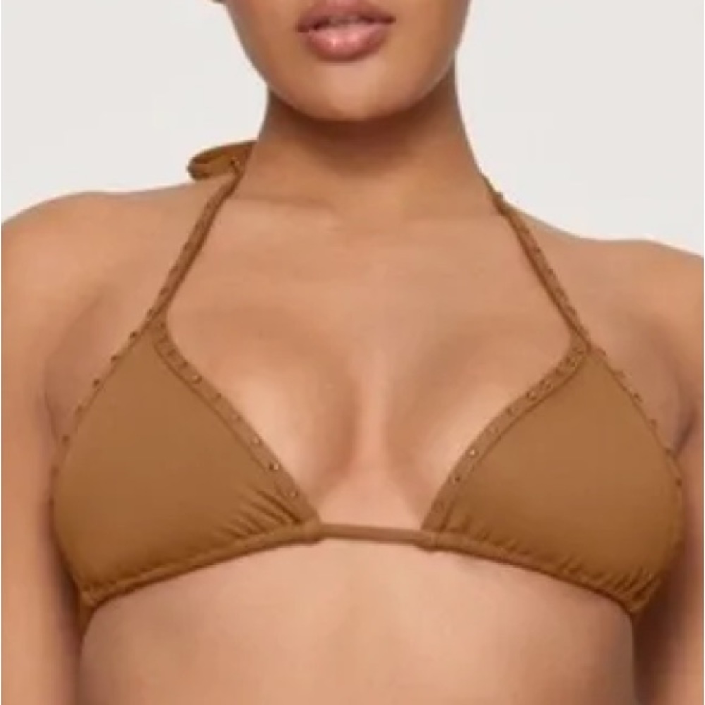 Skims Rhinestone Signature Swim Collection Super Rare Triangle Bikini Top NWT